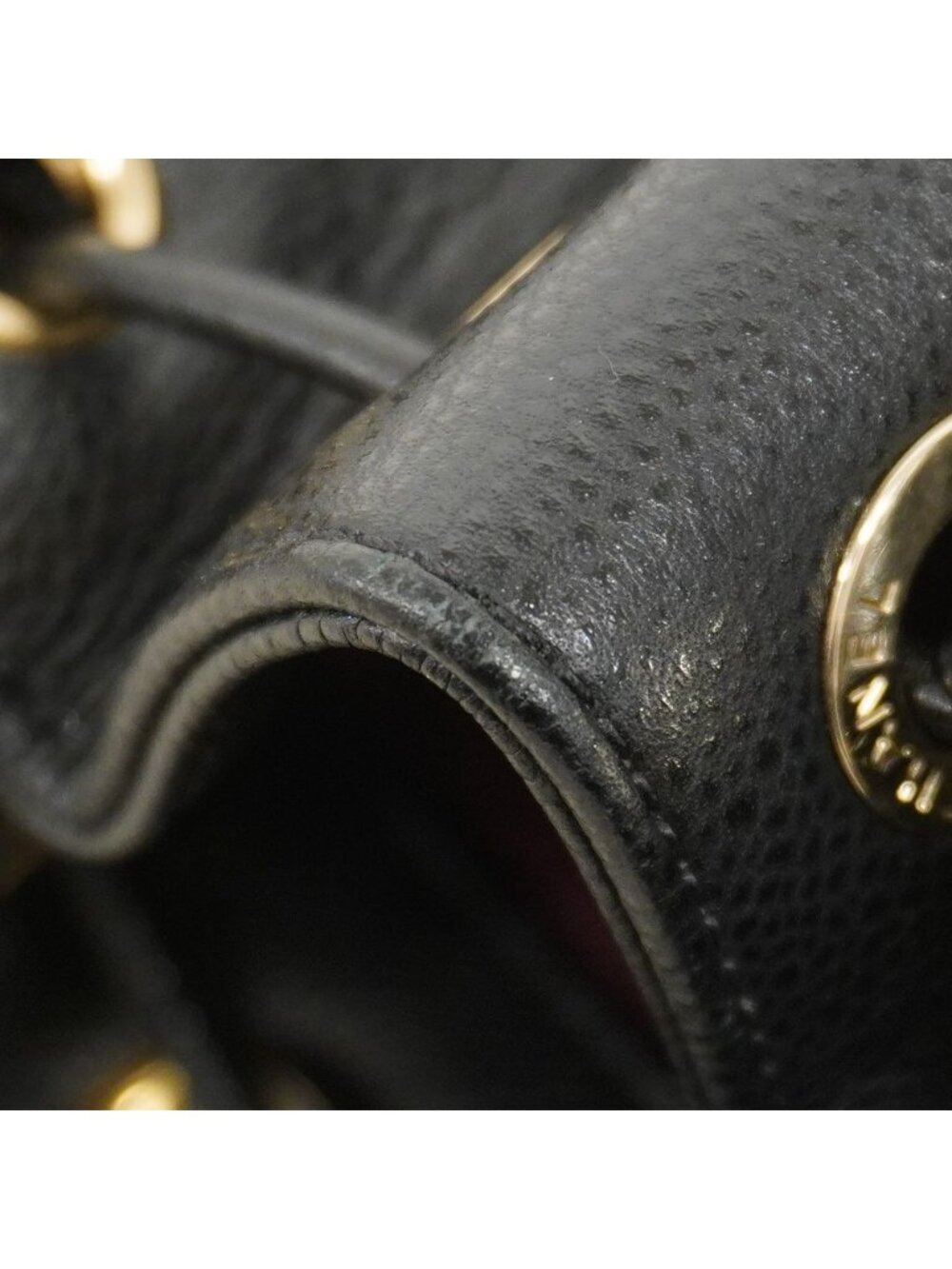 Chanel Shoulder Bag Quilted Caviar Leather Black Champagne Gold - Picture 7 of 10